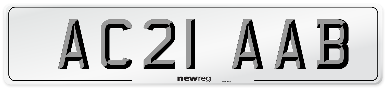 AC21 AAB Number Plate from New Reg